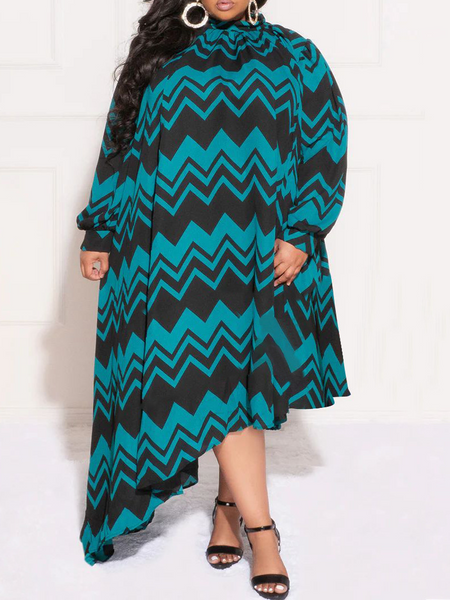 Crewneck Funky Print Loose Dress - FunkyPeacockStore (Store description)