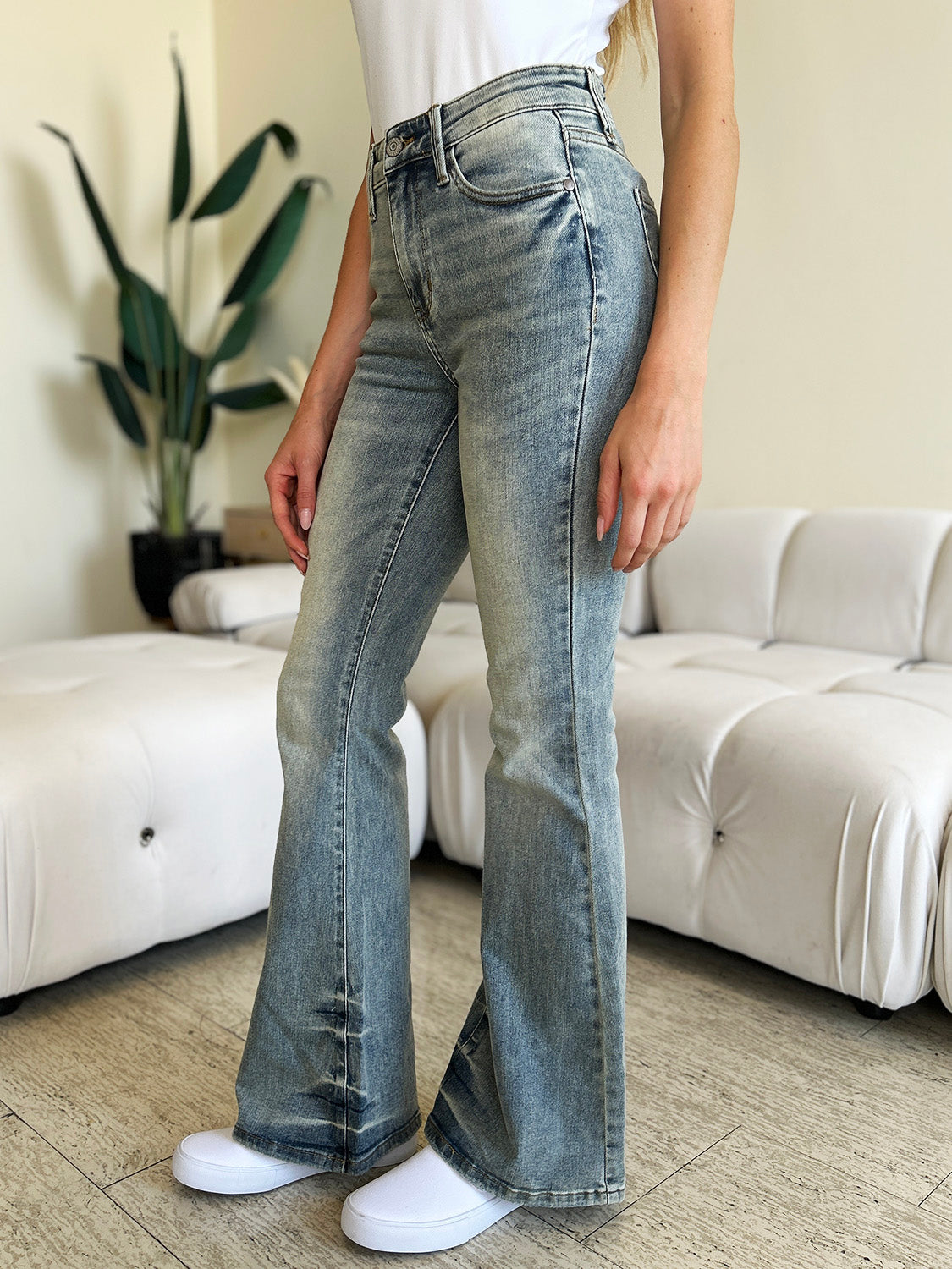 Judy Blue Full Size High Waist Flare Jeans - FunkyPeacockStore (Store description)