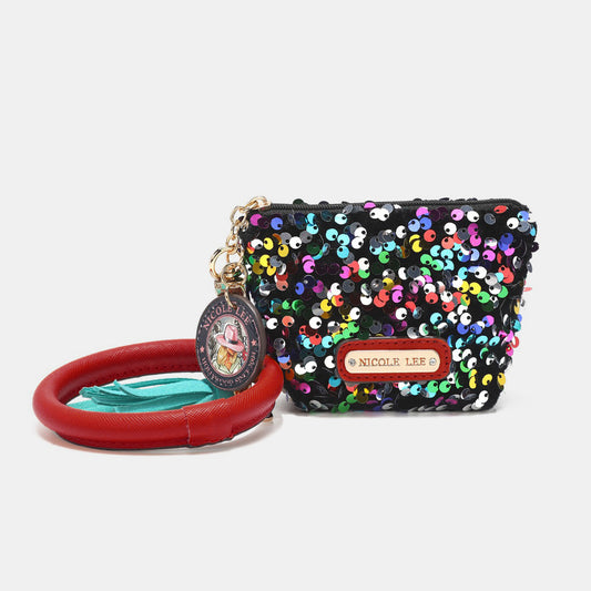 Nicole Lee USA Sequin Pouch Wristlet Keychain - FunkyPeacockStore (Store description)