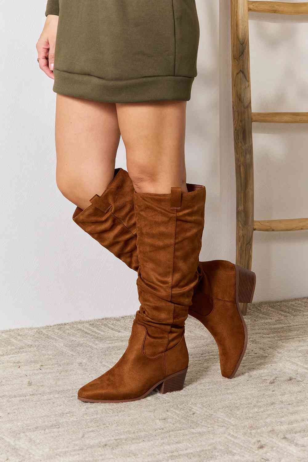 East Lion Corp Block Heel Knee High Boots - FunkyPeacockStore (Store description)