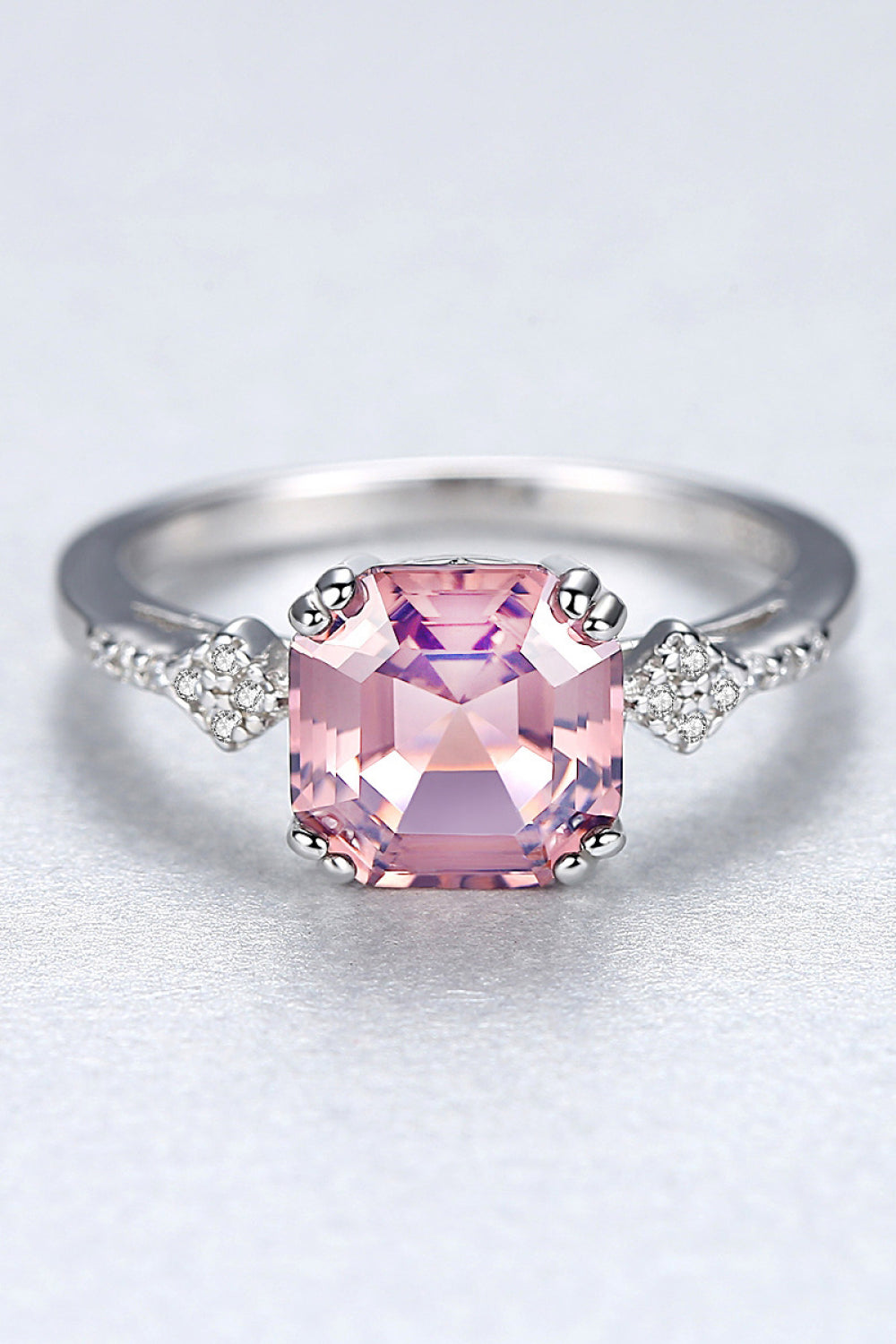 Morganite 925 Sterling Silver Ring - FunkyPeacockStore (Store description)