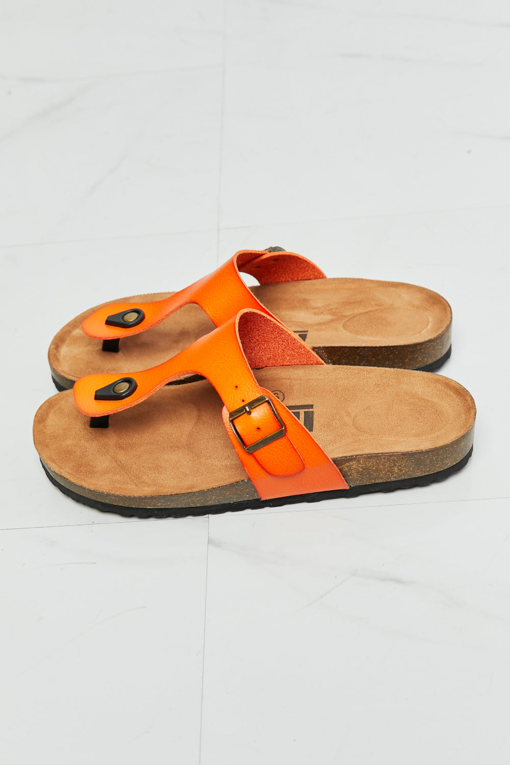 MMShoes Drift Away T-Strap Flip-Flop in Orange - FunkyPeacockStore (Store description)