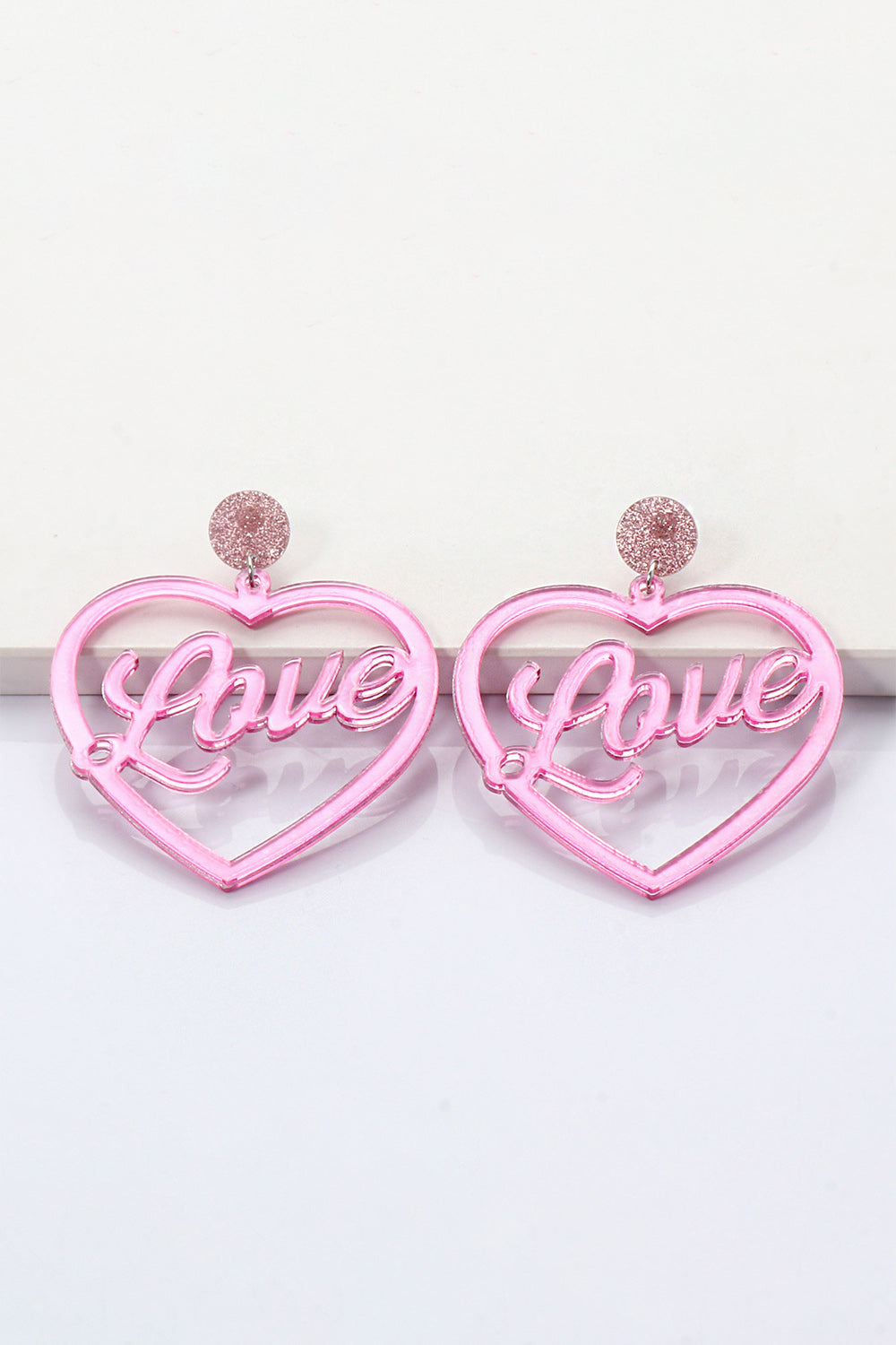 Heart Shape Acrylic Dangle Earrings - FunkyPeacockStore (Store description)