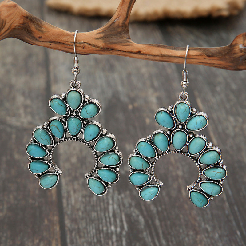 Artificial Turquoise Drop Earrings - FunkyPeacockStore (Store description)