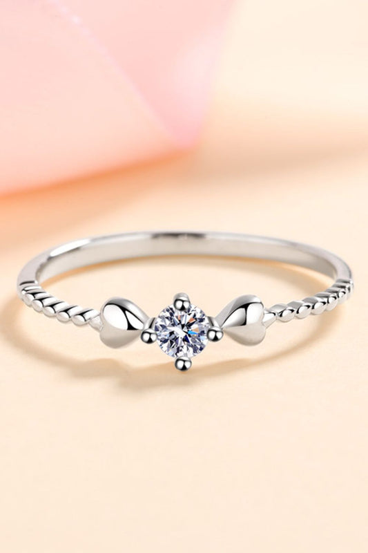 Moissanite Heart 925 Sterling Silver Ring - FunkyPeacockStore (Store description)