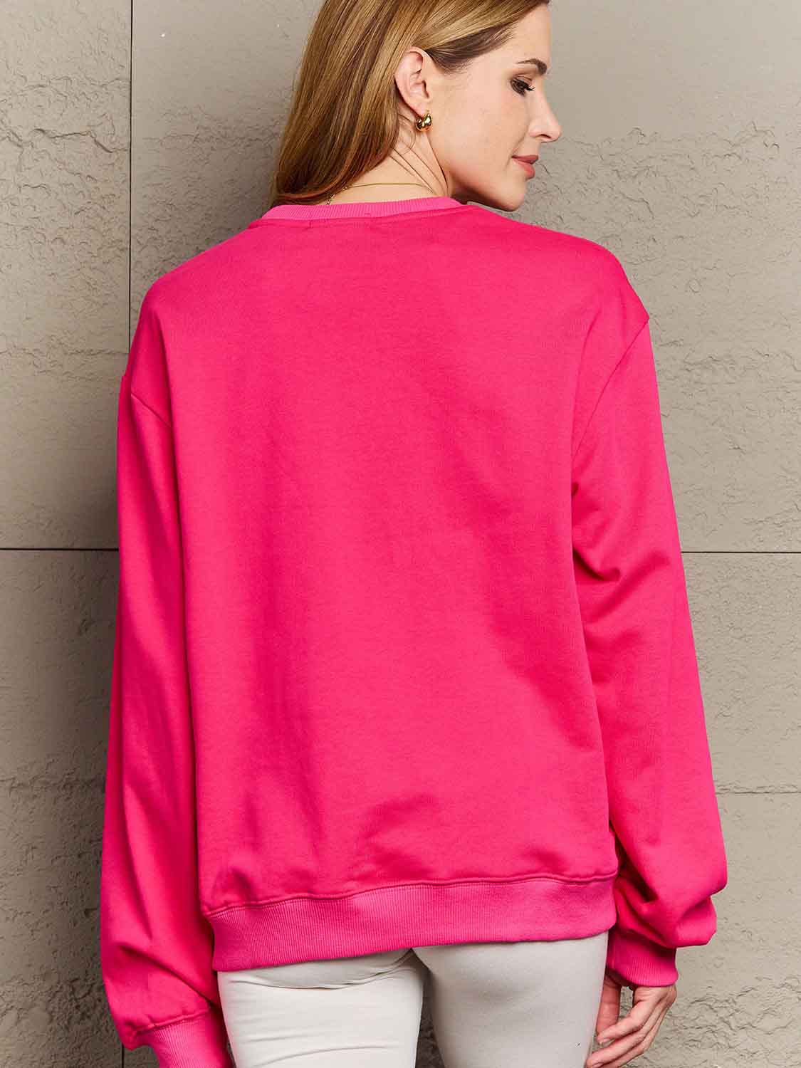 Simply Love Full Size Dropped Shoulder Sweatshirt - FunkyPeacockStore (Store description)