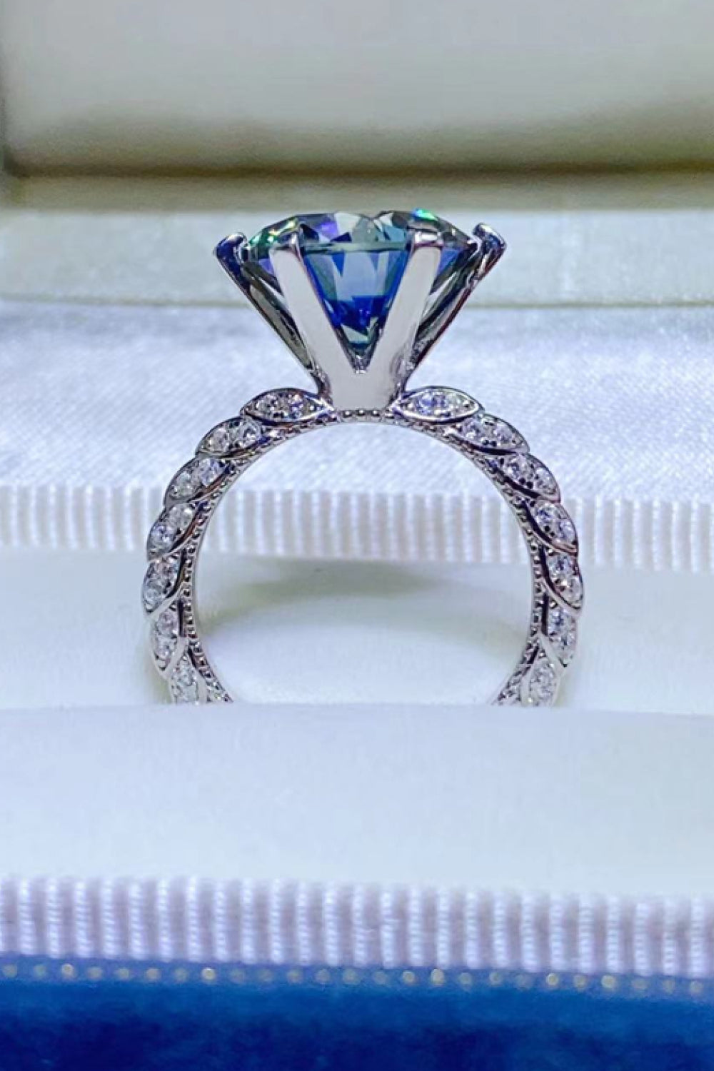 5 Carat Moissanite 925 Sterling Silver Ring - FunkyPeacockStore (Store description)