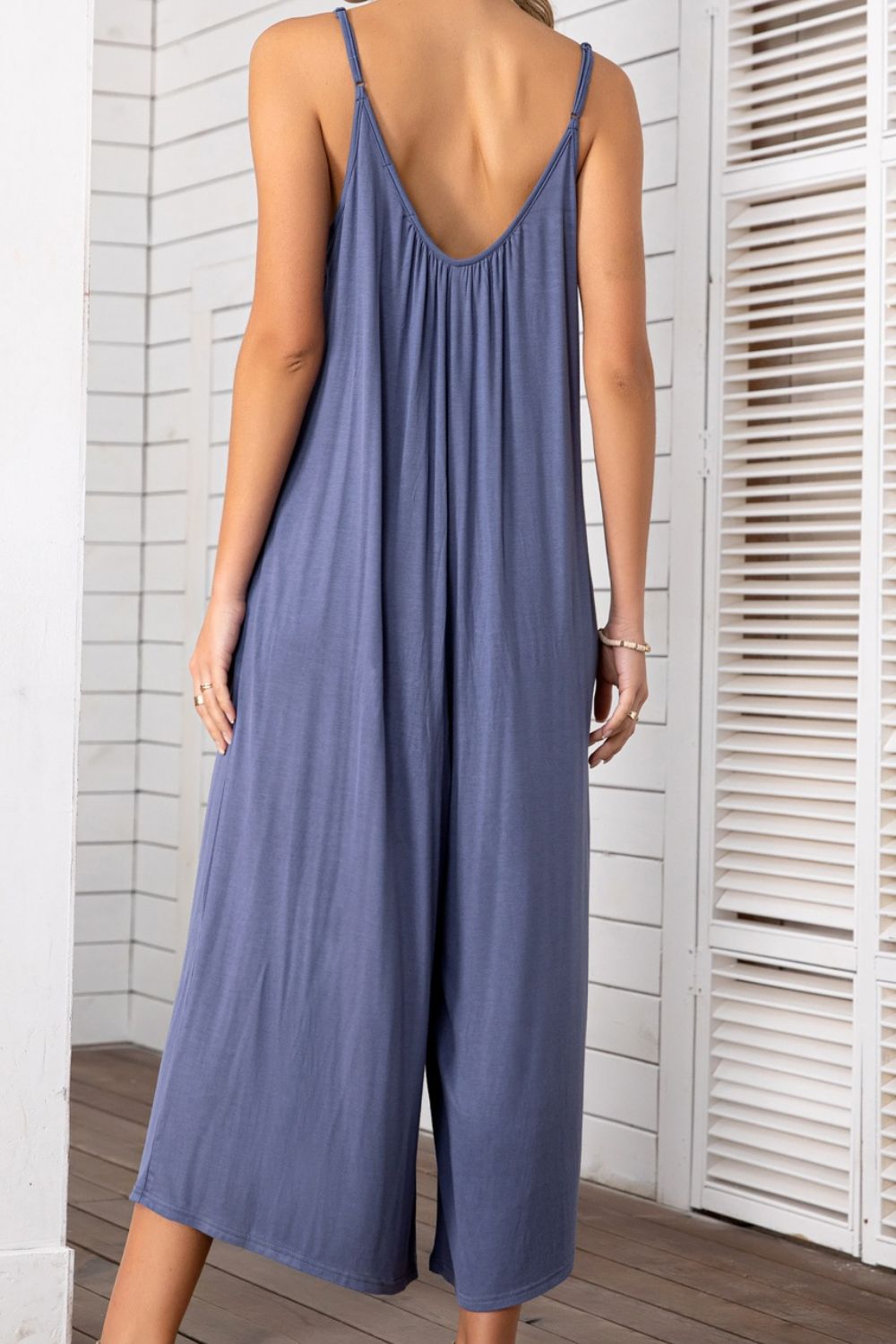 Spaghetti Strap Scoop Neck Jumpsuit - FunkyPeacockStore (Store description)