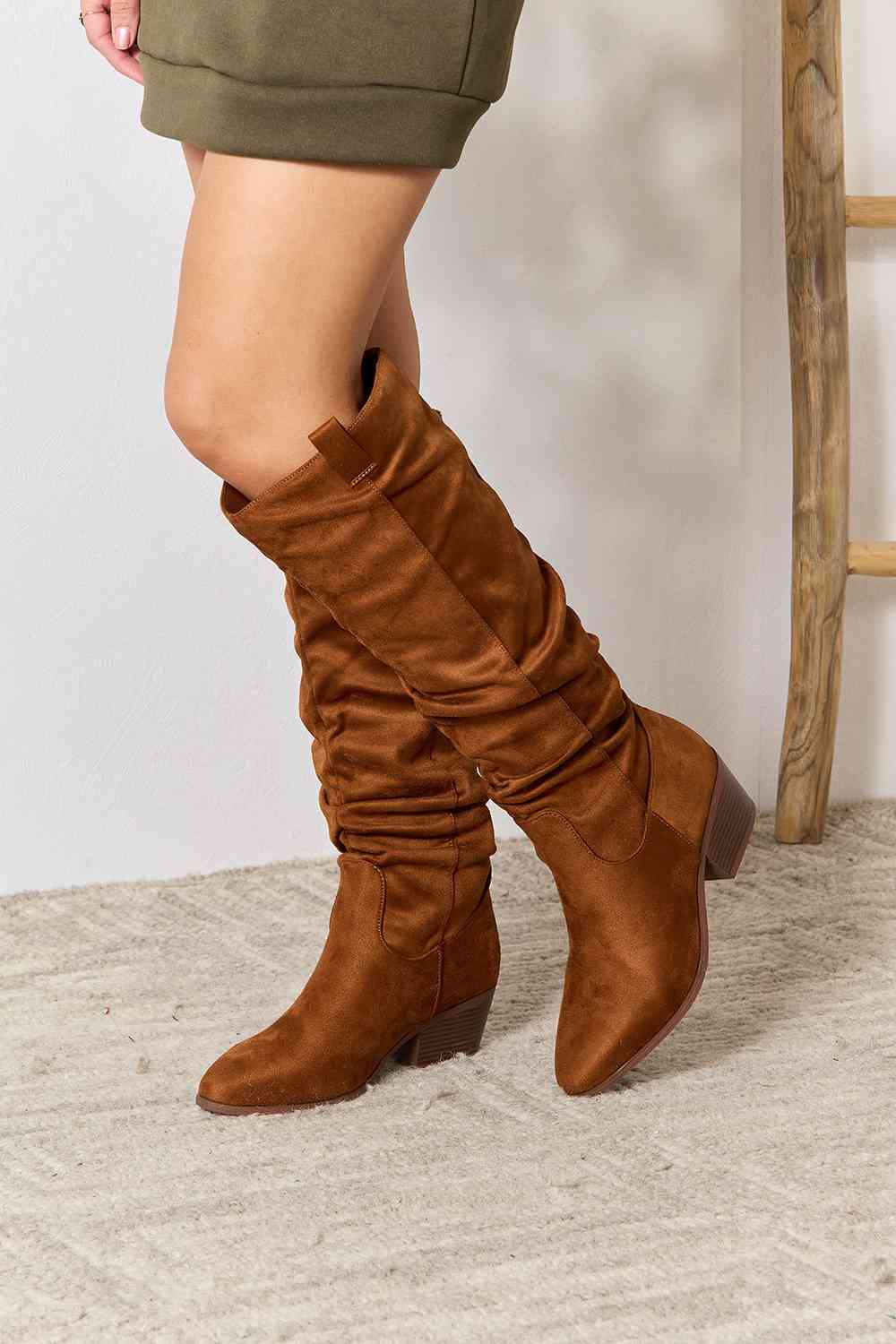 East Lion Corp Block Heel Knee High Boots - FunkyPeacockStore (Store description)