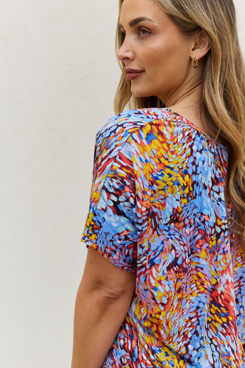 Be Stage Printed Dolman Flowy Top - FunkyPeacockStore (Store description)