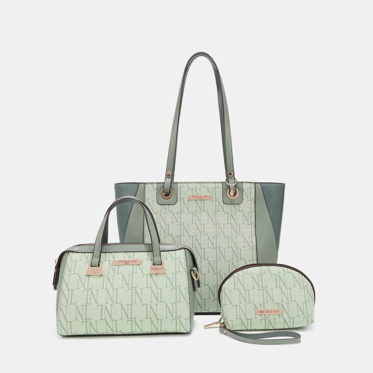 Nicole Lee USA 3-Piece Letter Print Texture Handbag Set - FunkyPeacockStore (Store description)