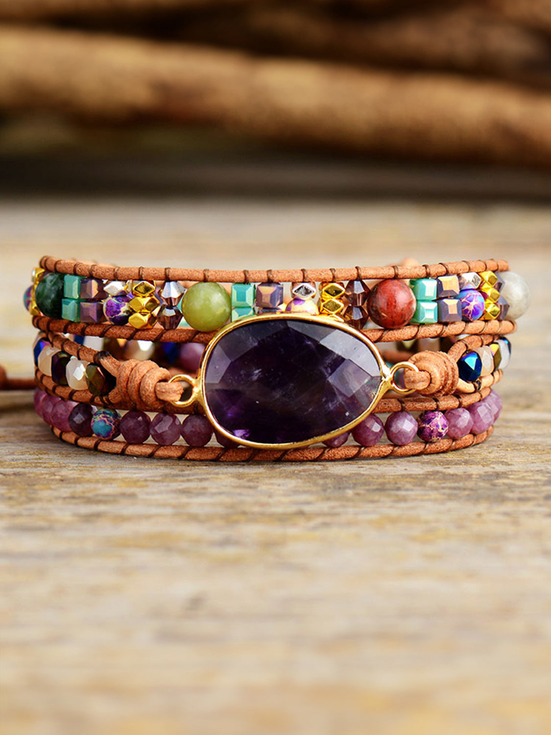 Triple-Layer Amethyst Bracelet - FunkyPeacockStore (Store description)