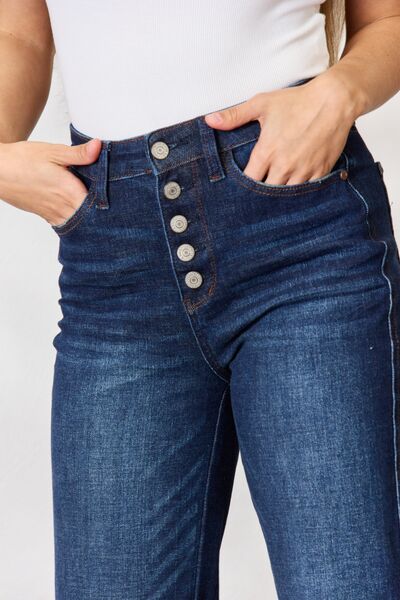 Judy Blue Button-Fly Straight Jeans - FunkyPeacockStore (Store description)