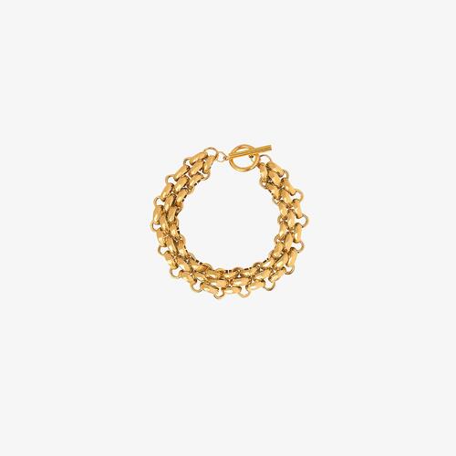 Gold-Plated Toggle Clasp Bracelet - FunkyPeacockStore (Store description)