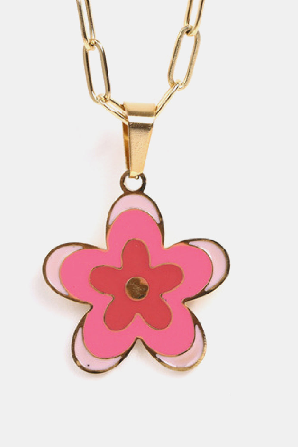 Flower Pendant Stainless Steel Necklace - FunkyPeacockStore (Store description)