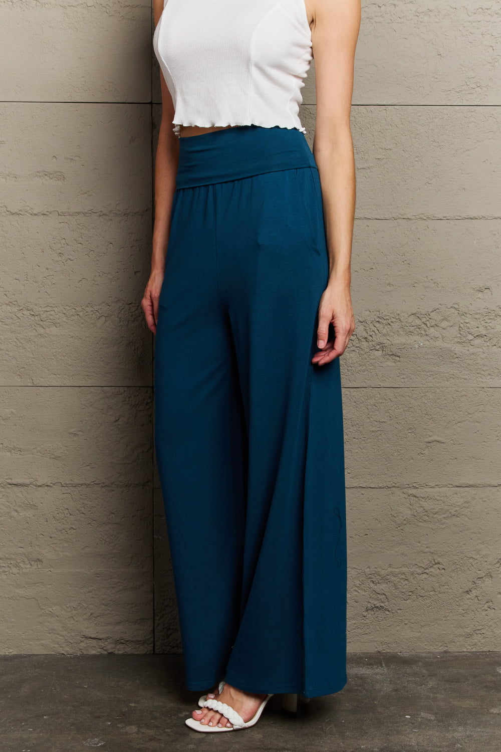 Culture Code My Best Wish Full Size High Waisted Palazzo Pants - FunkyPeacockStore (Store description)