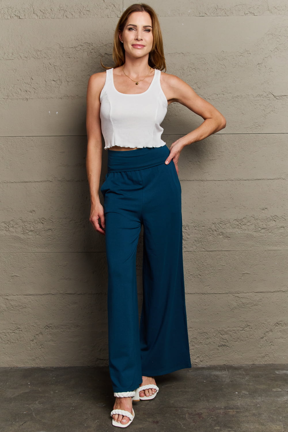 Culture Code My Best Wish Full Size High Waisted Palazzo Pants - FunkyPeacockStore (Store description)