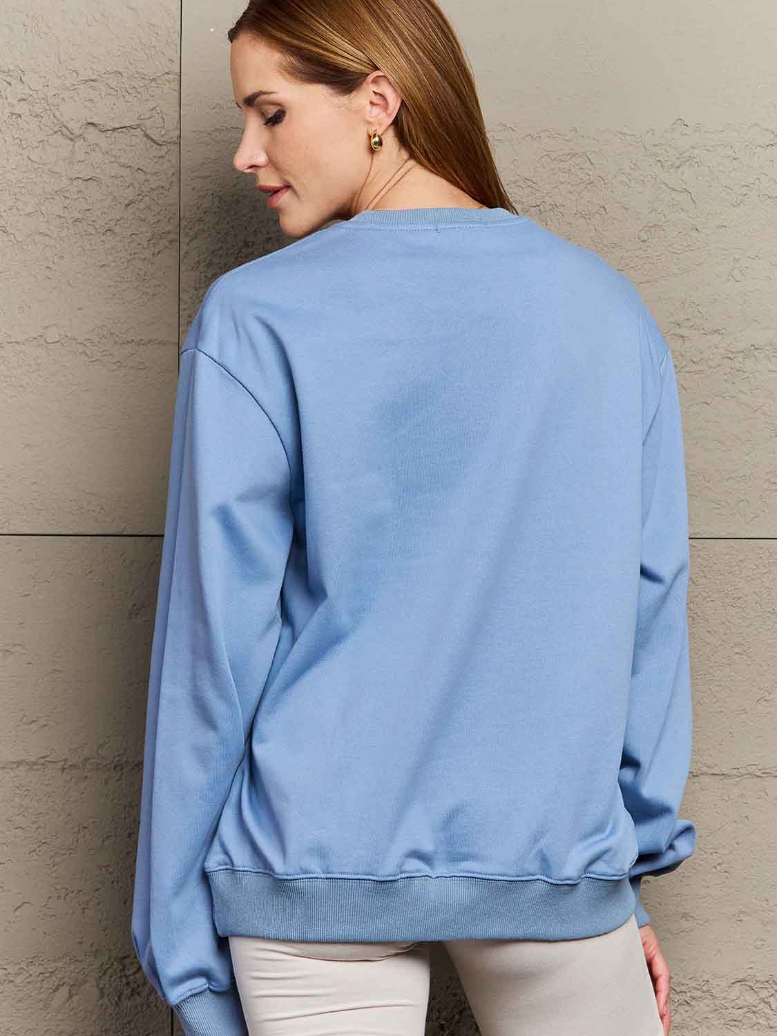 Simply Love Full Size Dropped Shoulder Sweatshirt - FunkyPeacockStore (Store description)