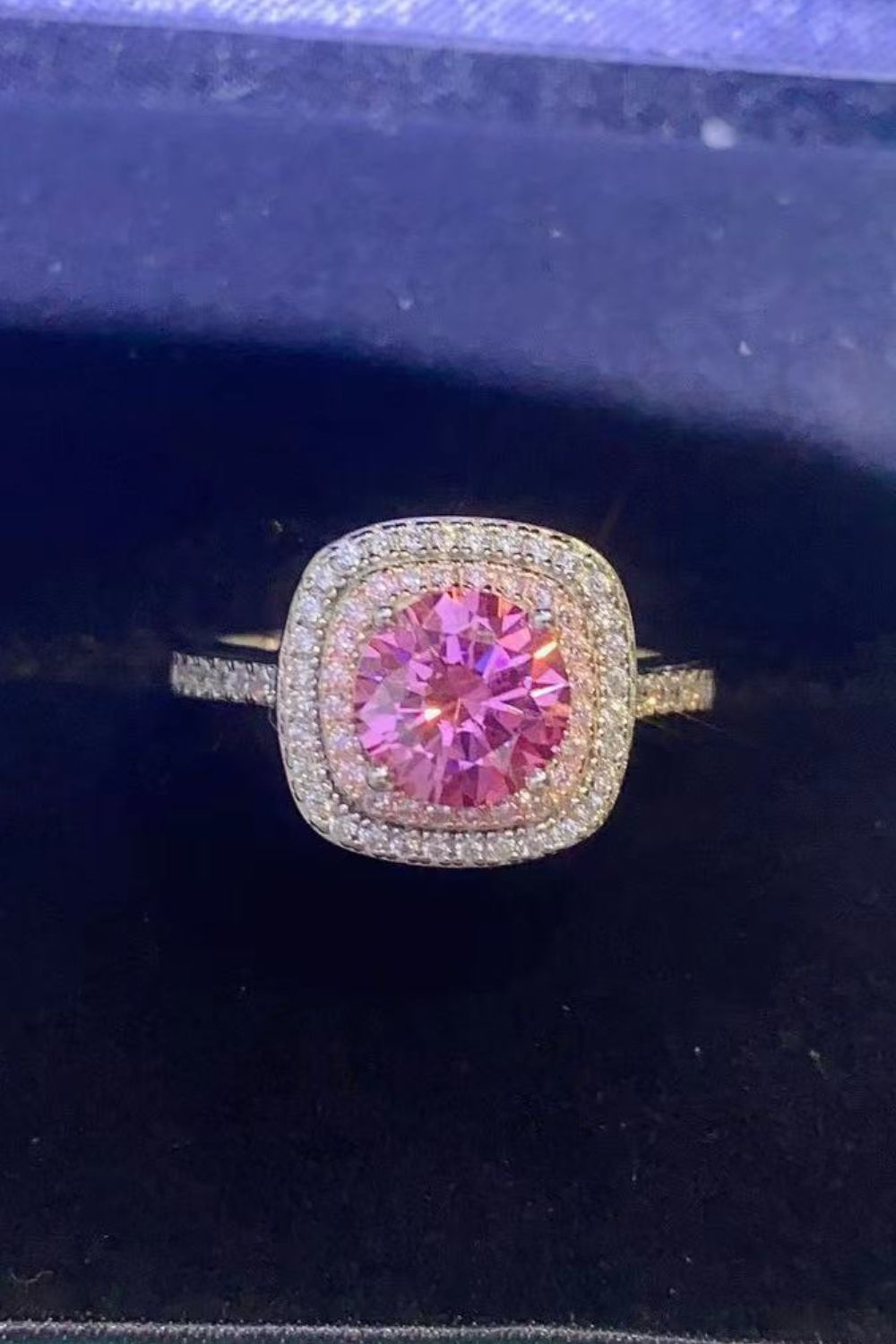 1 Carat Moissanite Two-Tone Ring - FunkyPeacockStore (Store description)