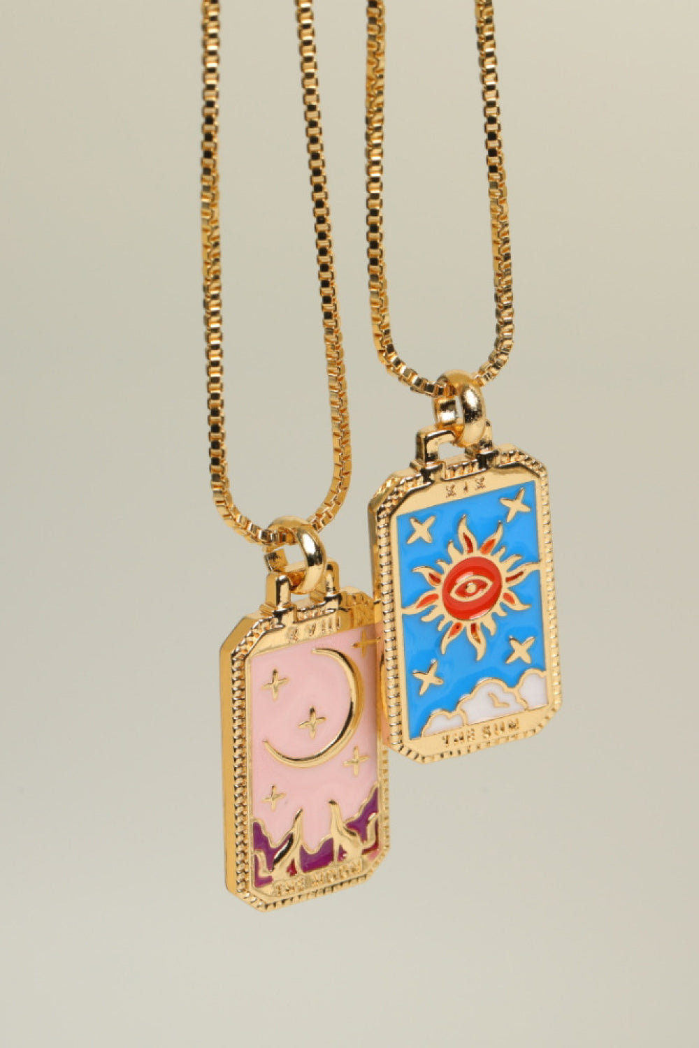 Tarot Card Pendant Copper Necklace - FunkyPeacockStore (Store description)