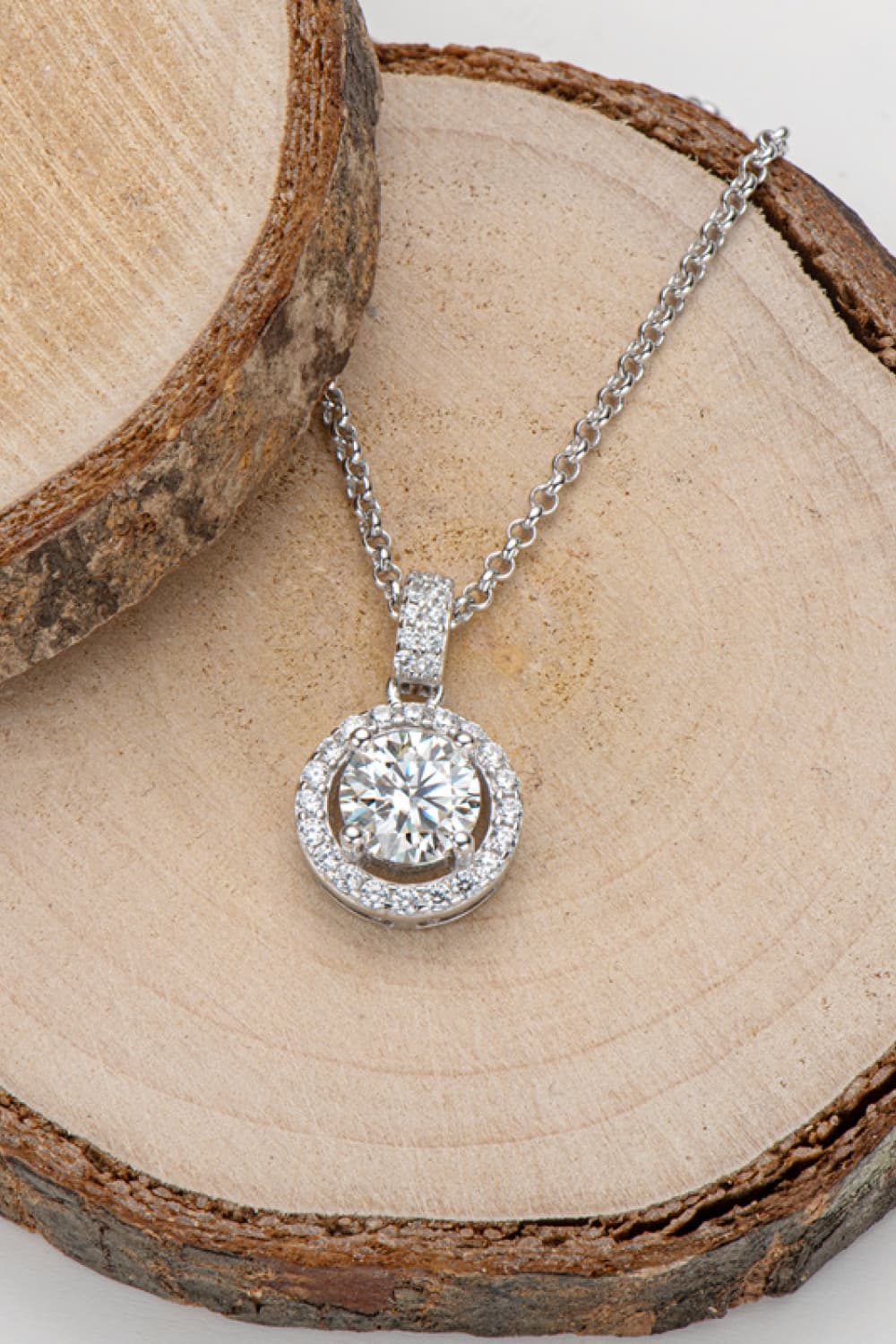 Zircon Pendant 925 Sterling Silver Necklace - FunkyPeacockStore (Store description)