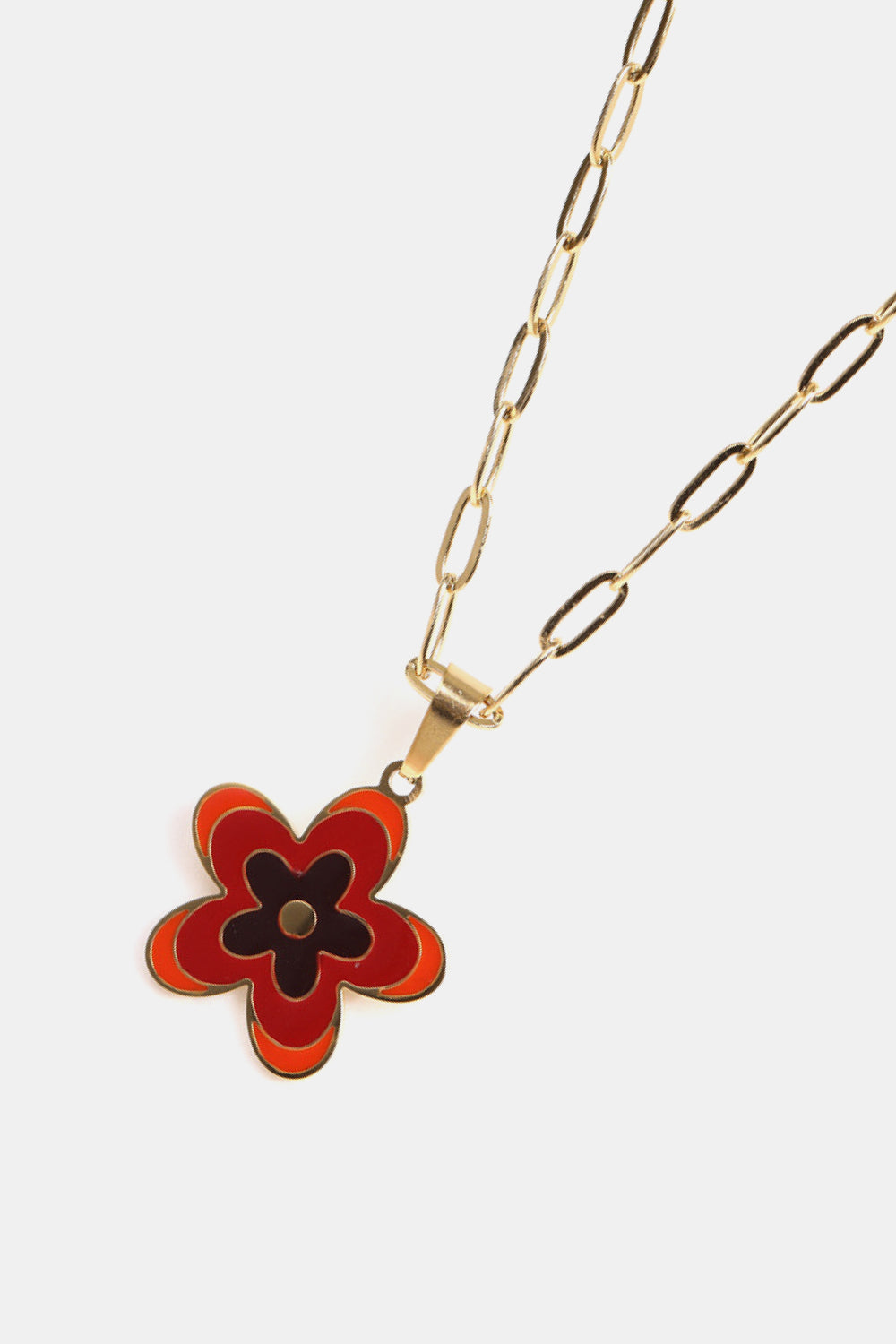 Flower Pendant Stainless Steel Necklace - FunkyPeacockStore (Store description)