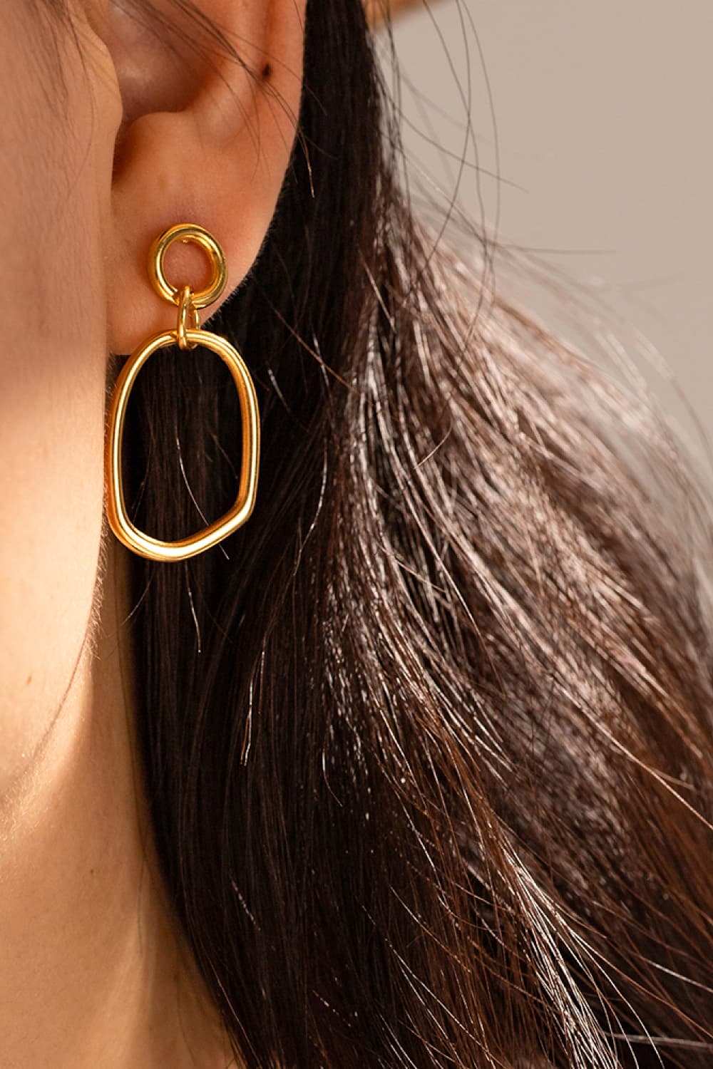 18K Gold-Pleated Dangle Earrings - FunkyPeacockStore (Store description)