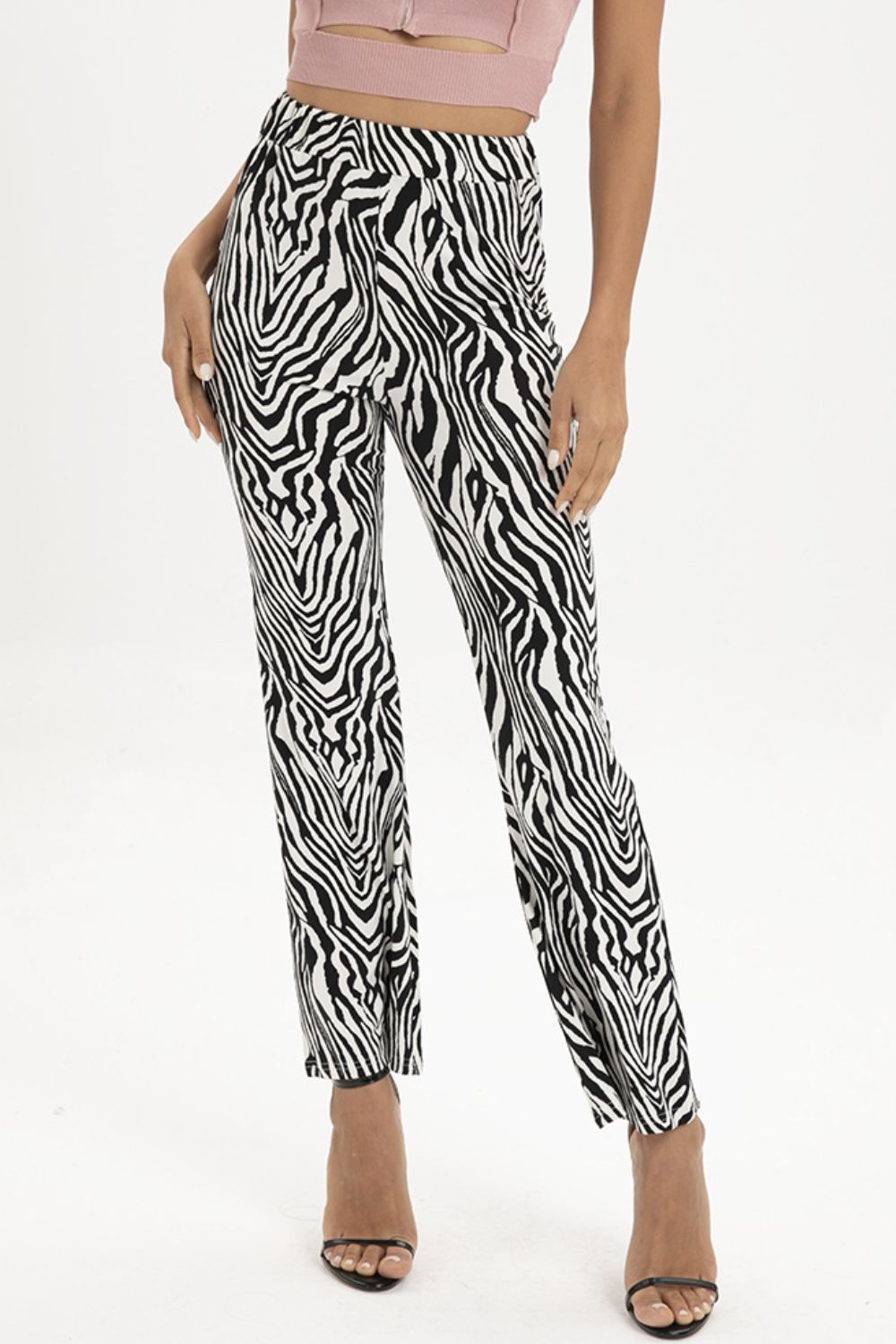 Zebra Print Straight Leg Pants - FunkyPeacockStore (Store description)