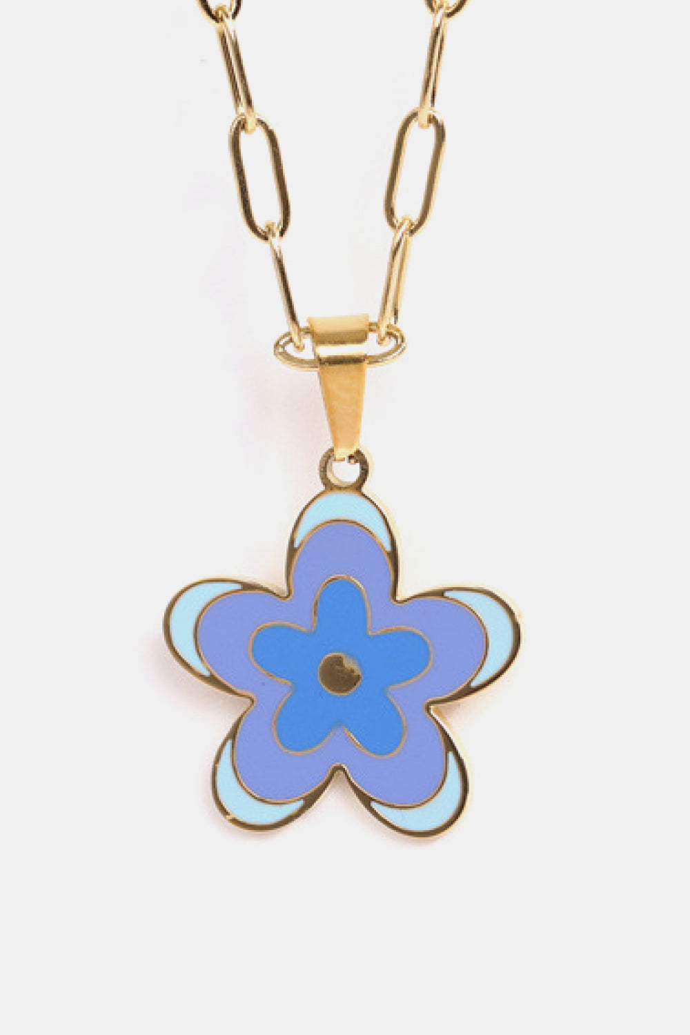 Flower Pendant Stainless Steel Necklace - FunkyPeacockStore (Store description)