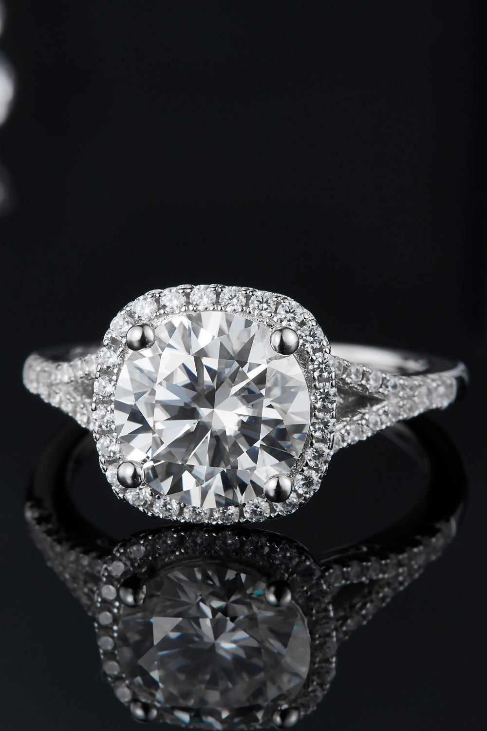 3 Carat Moissanite Halo Ring - FunkyPeacockStore (Store description)