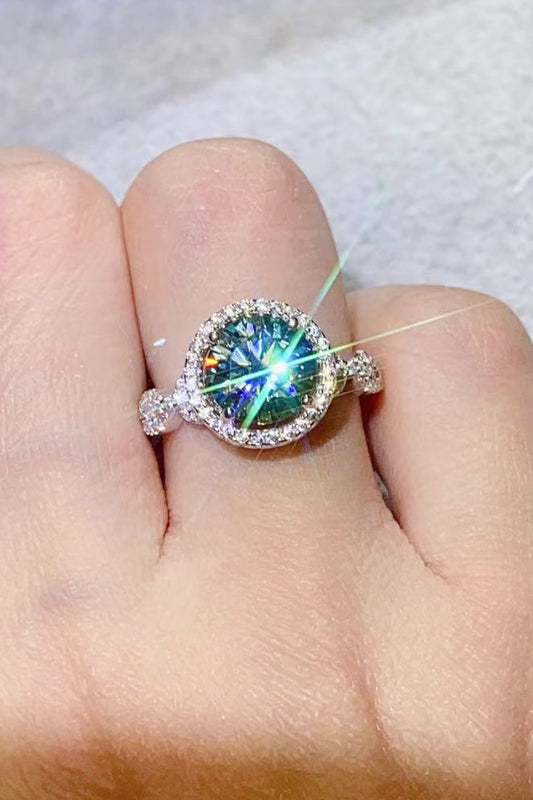 2 Carat Moissanite Emerald Green Ring - FunkyPeacockStore (Store description)