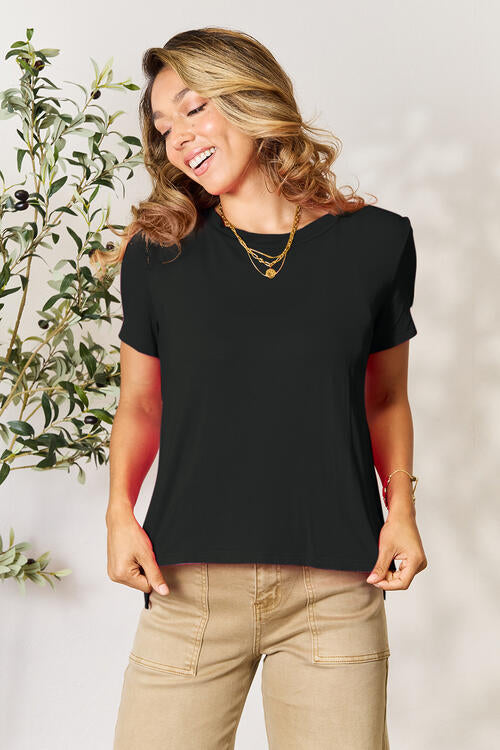 Basic Bae Full Size Round Neck Short Sleeve T-Shirt - FunkyPeacockStore (Store description)