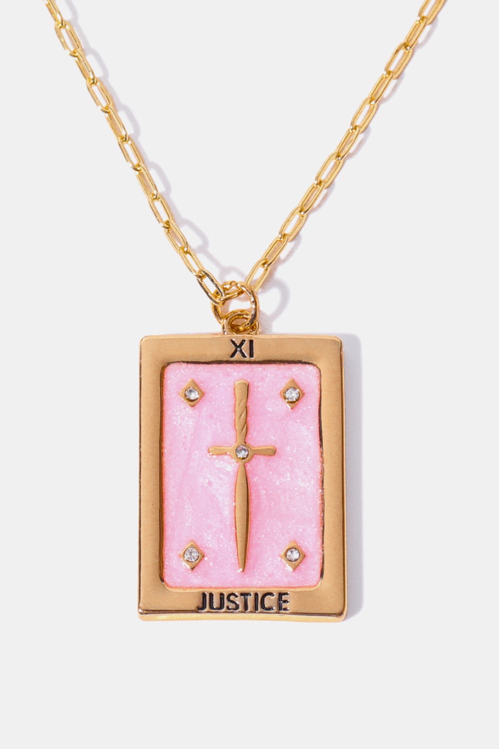 Tarot Card Pendant Copper Necklace - FunkyPeacockStore (Store description)