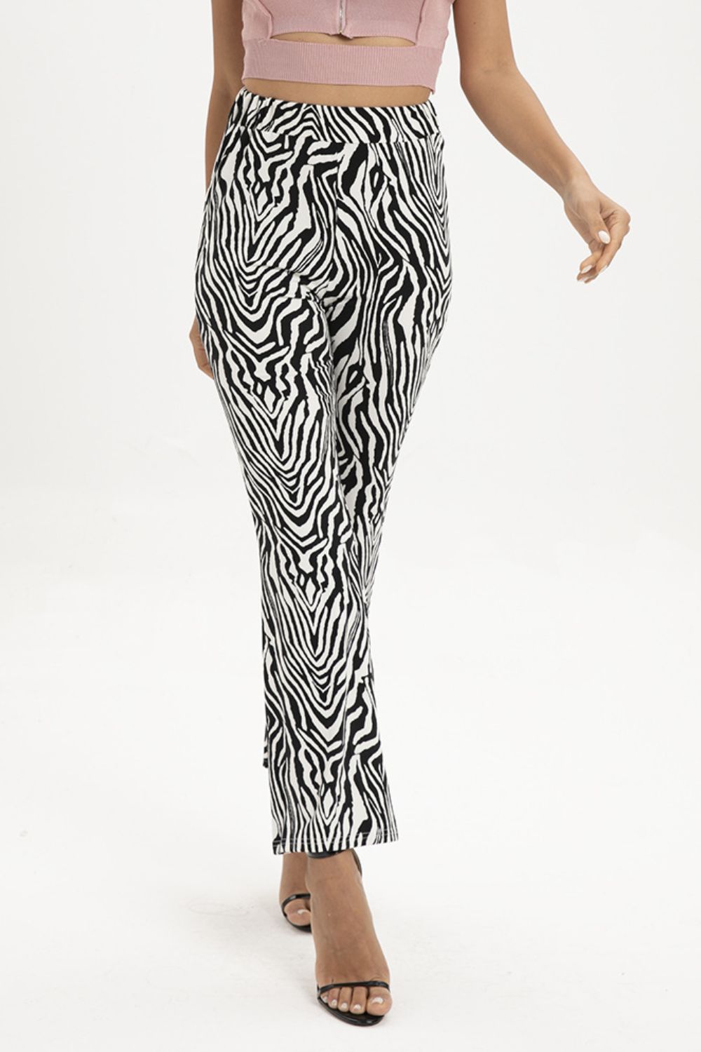 Zebra Print Straight Leg Pants - FunkyPeacockStore (Store description)