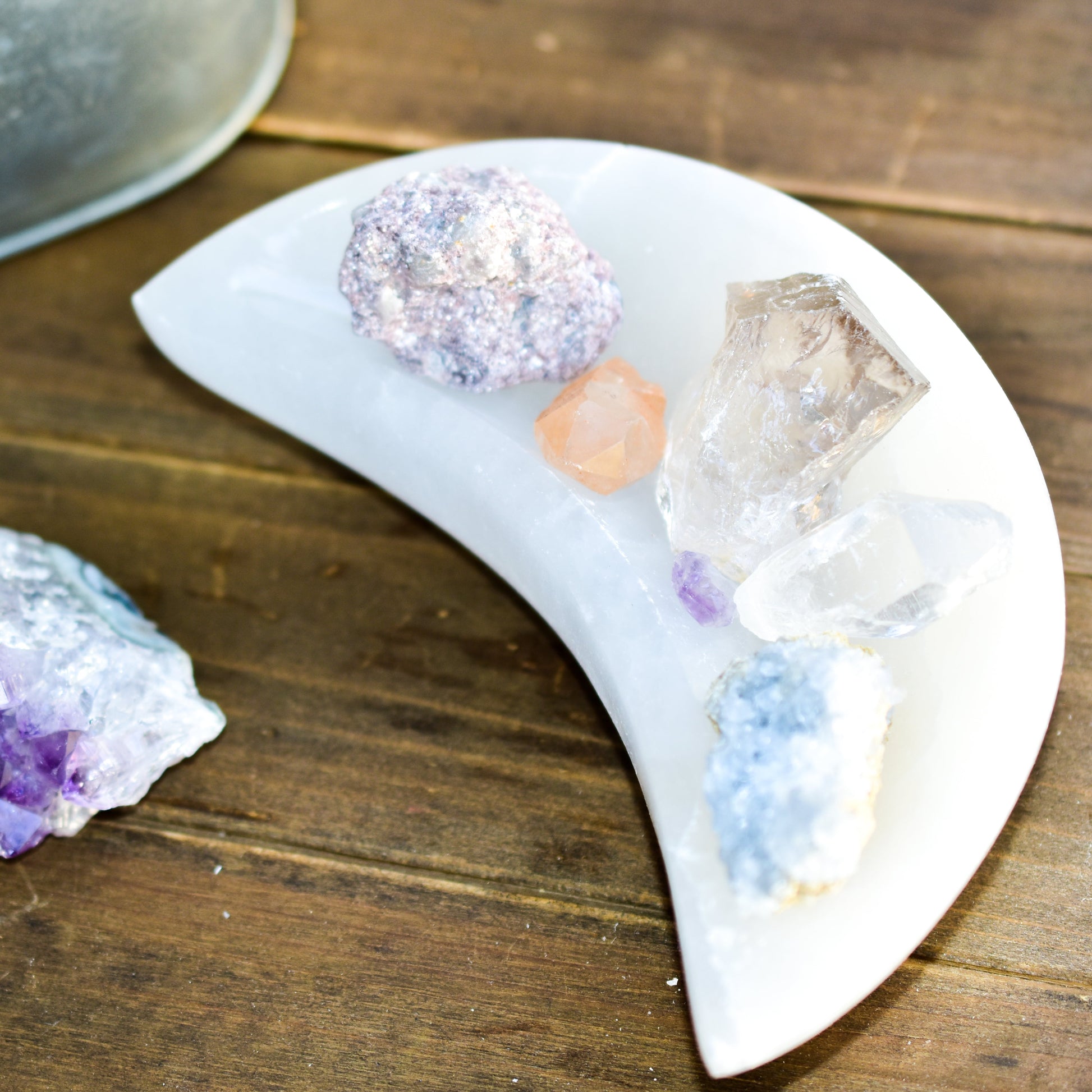 Selenite Moon Bowls - FunkyPeacockStore (Store description)