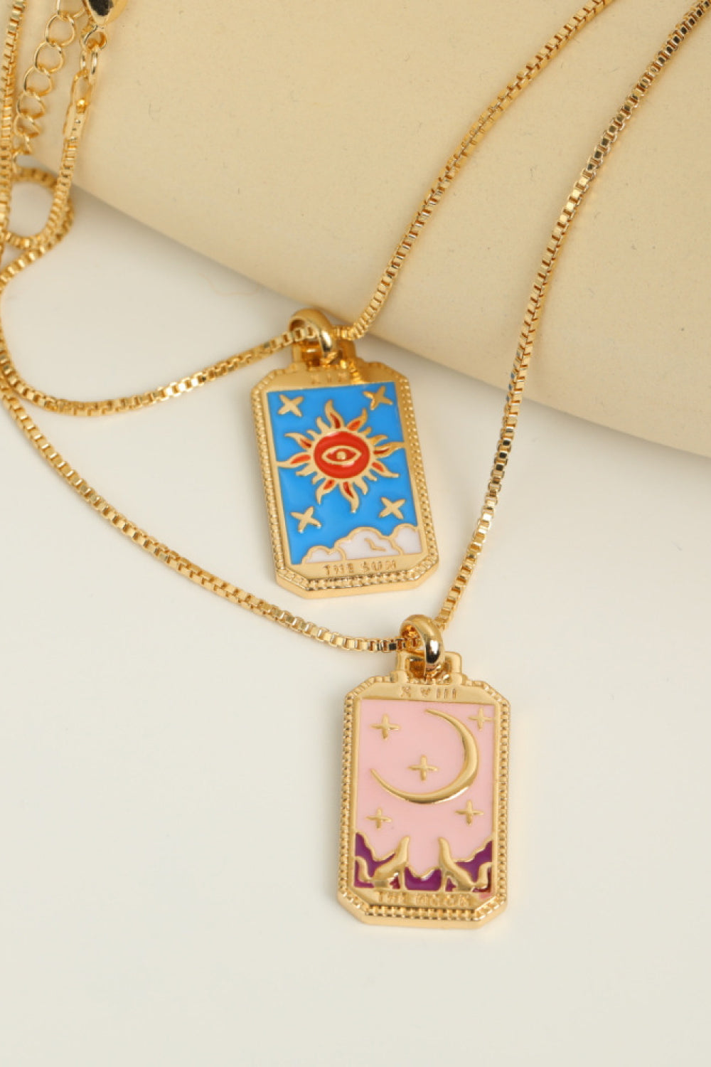 Tarot Card Pendant Copper Necklace - FunkyPeacockStore (Store description)