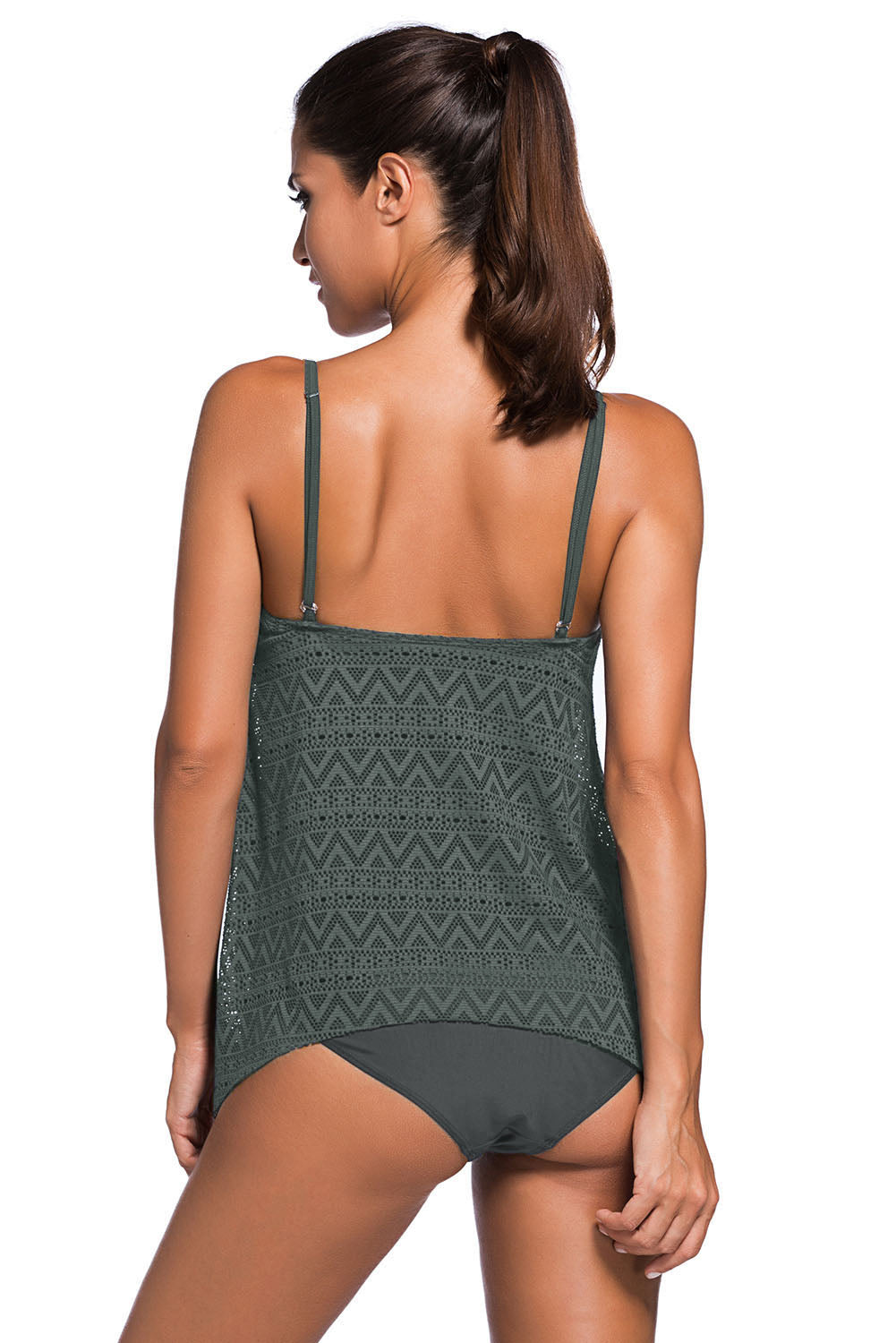 Spaghetti Strap Scoop Neck Tankini Set - FunkyPeacockStore (Store description)