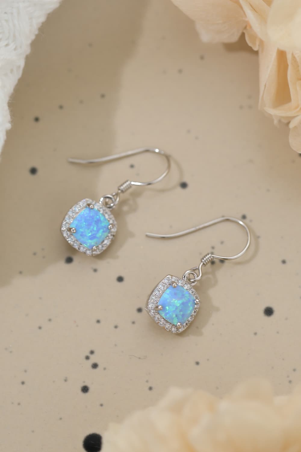 Opal Square Drop Earrings - FunkyPeacockStore (Store description)