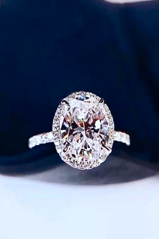 2 Carat Moissanite Platinum-Plated Ring - FunkyPeacockStore (Store description)