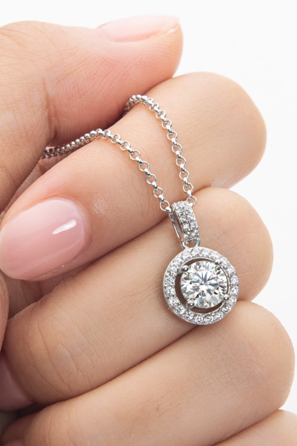 Zircon Pendant 925 Sterling Silver Necklace - FunkyPeacockStore (Store description)