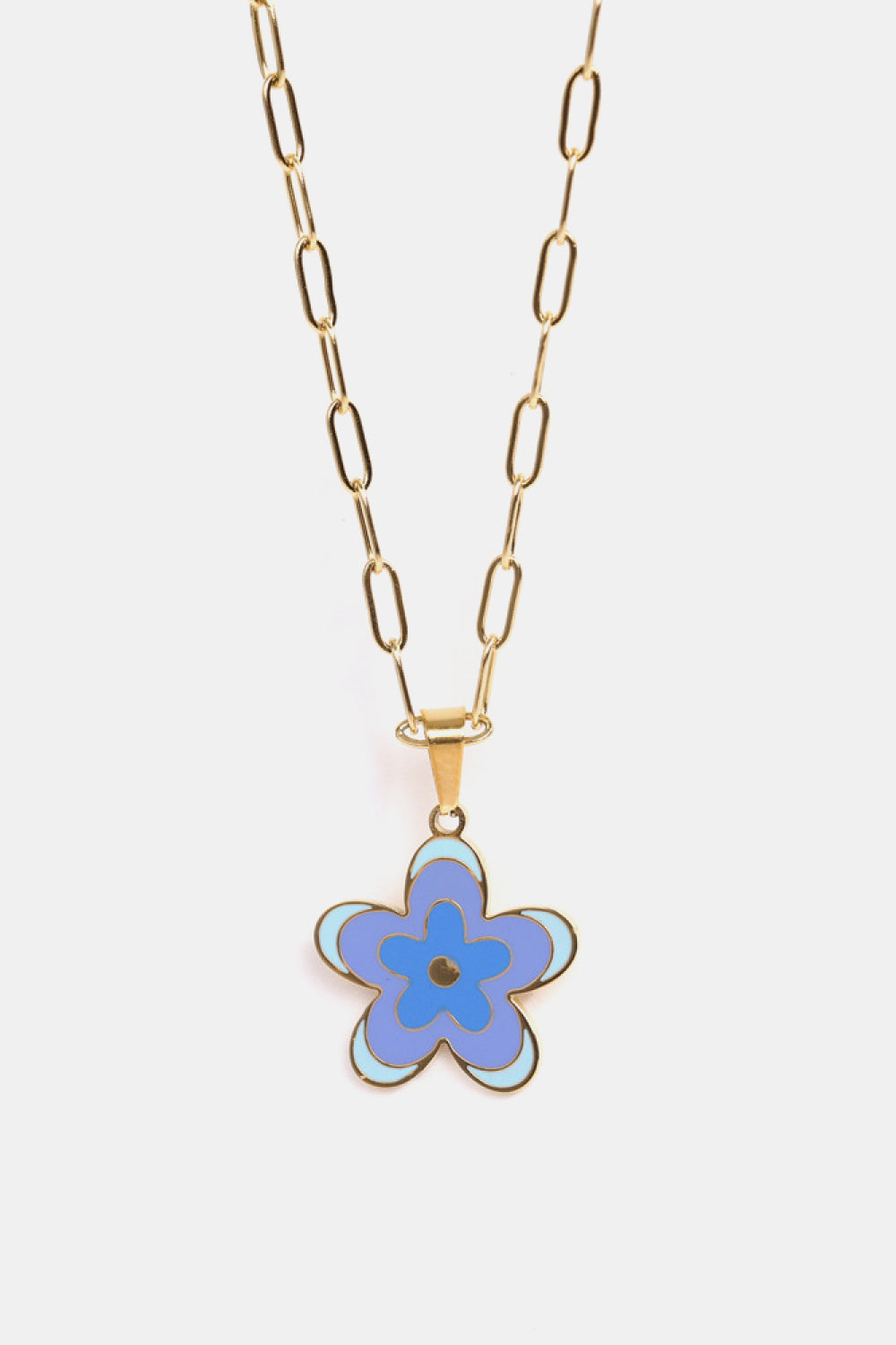 Flower Pendant Stainless Steel Necklace - FunkyPeacockStore (Store description)