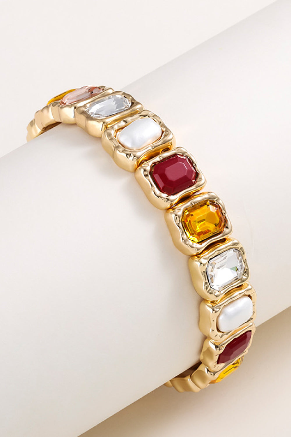 Glass Stone Alloy Bracelet - FunkyPeacockStore (Store description)