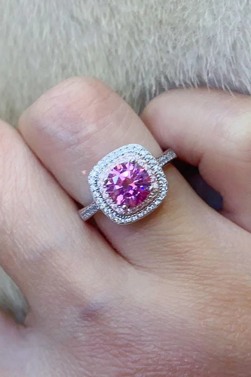 1 Carat Moissanite Two-Tone Ring - FunkyPeacockStore (Store description)