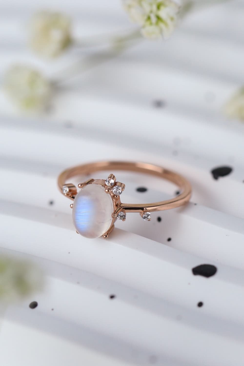 High Quality Natural Moonstone 925 Sterling Silver Ring - FunkyPeacockStore (Store description)