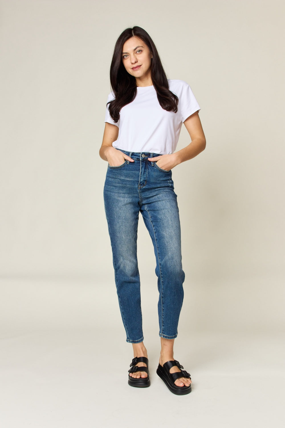 Judy Blue Tummy Control High Waist Slim Jeans - FunkyPeacockStore (Store description)