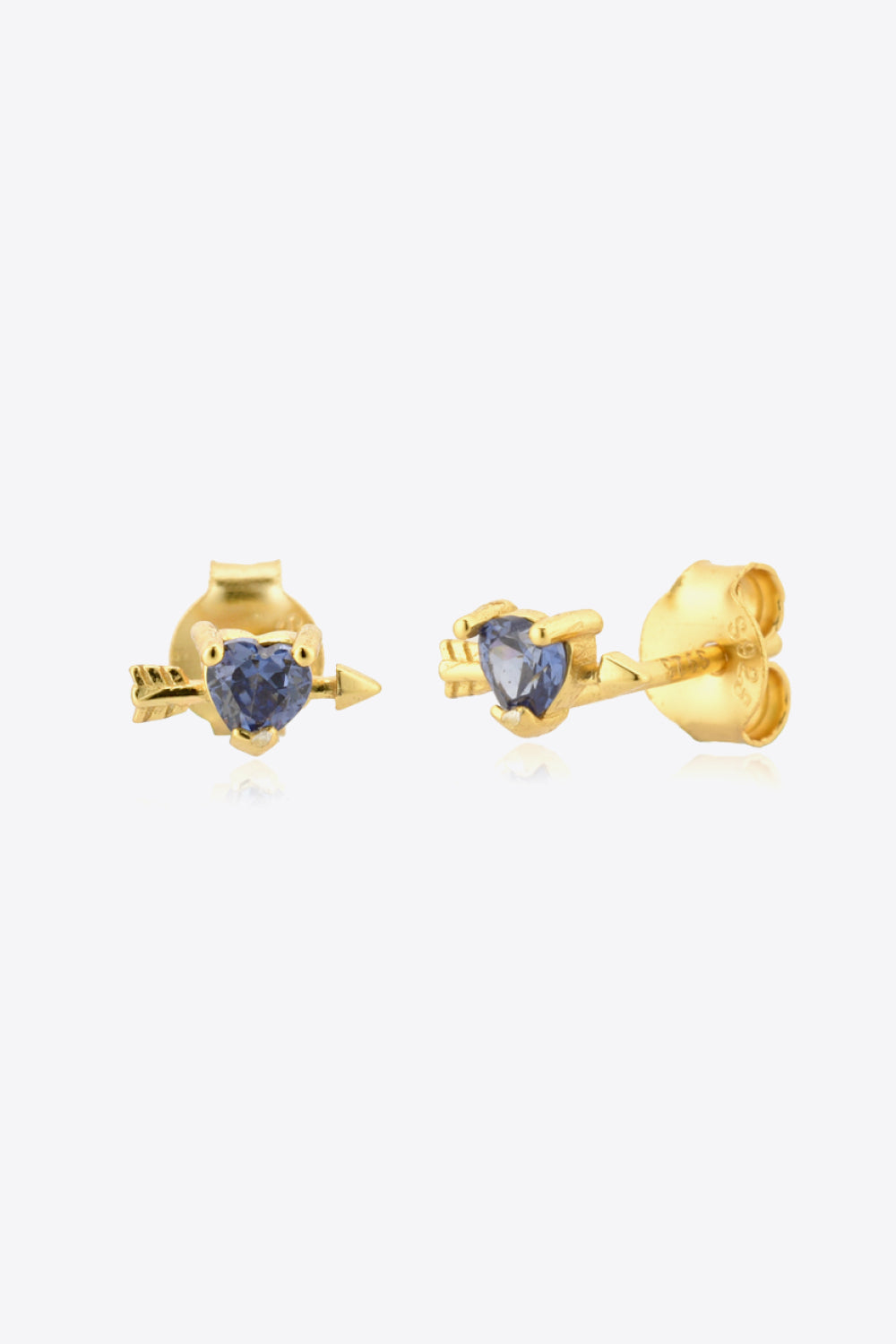 Tanzanite Heart Stud Earrings - FunkyPeacockStore (Store description)