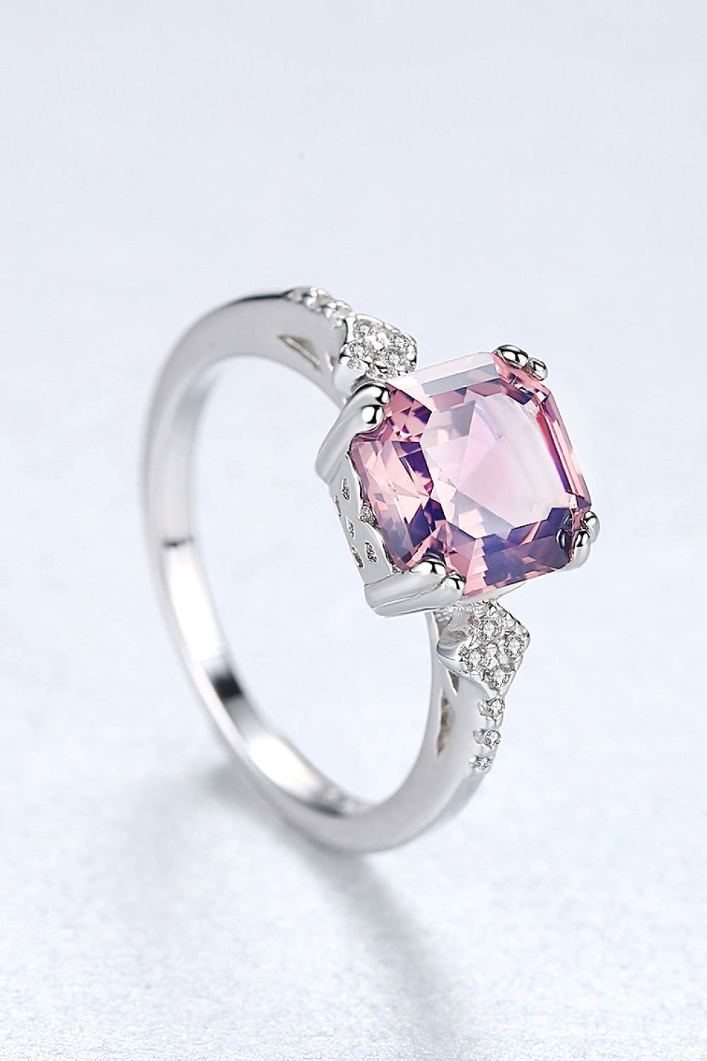 Morganite 925 Sterling Silver Ring - FunkyPeacockStore (Store description)