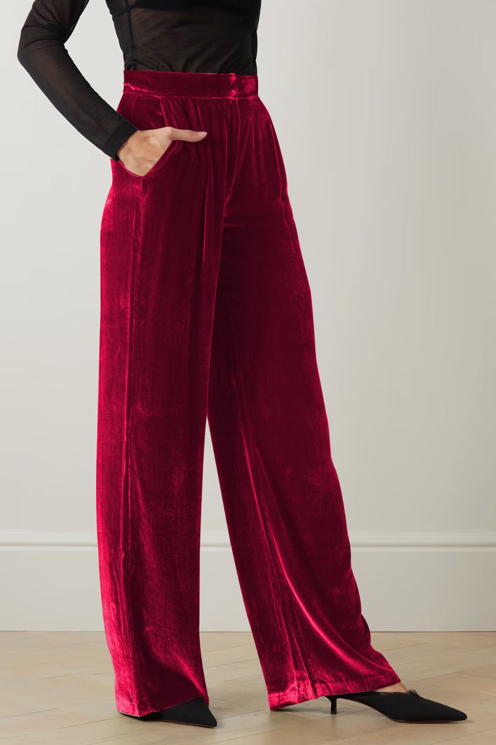 Loose Fit High Waist Long Pants with Pockets - FunkyPeacockStore (Store description)