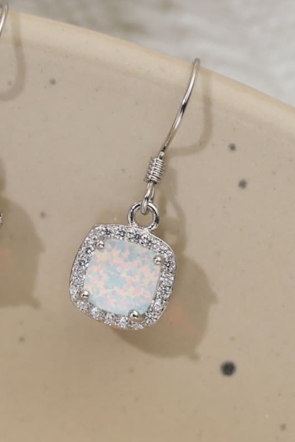 Opal Square Drop Earrings - FunkyPeacockStore (Store description)