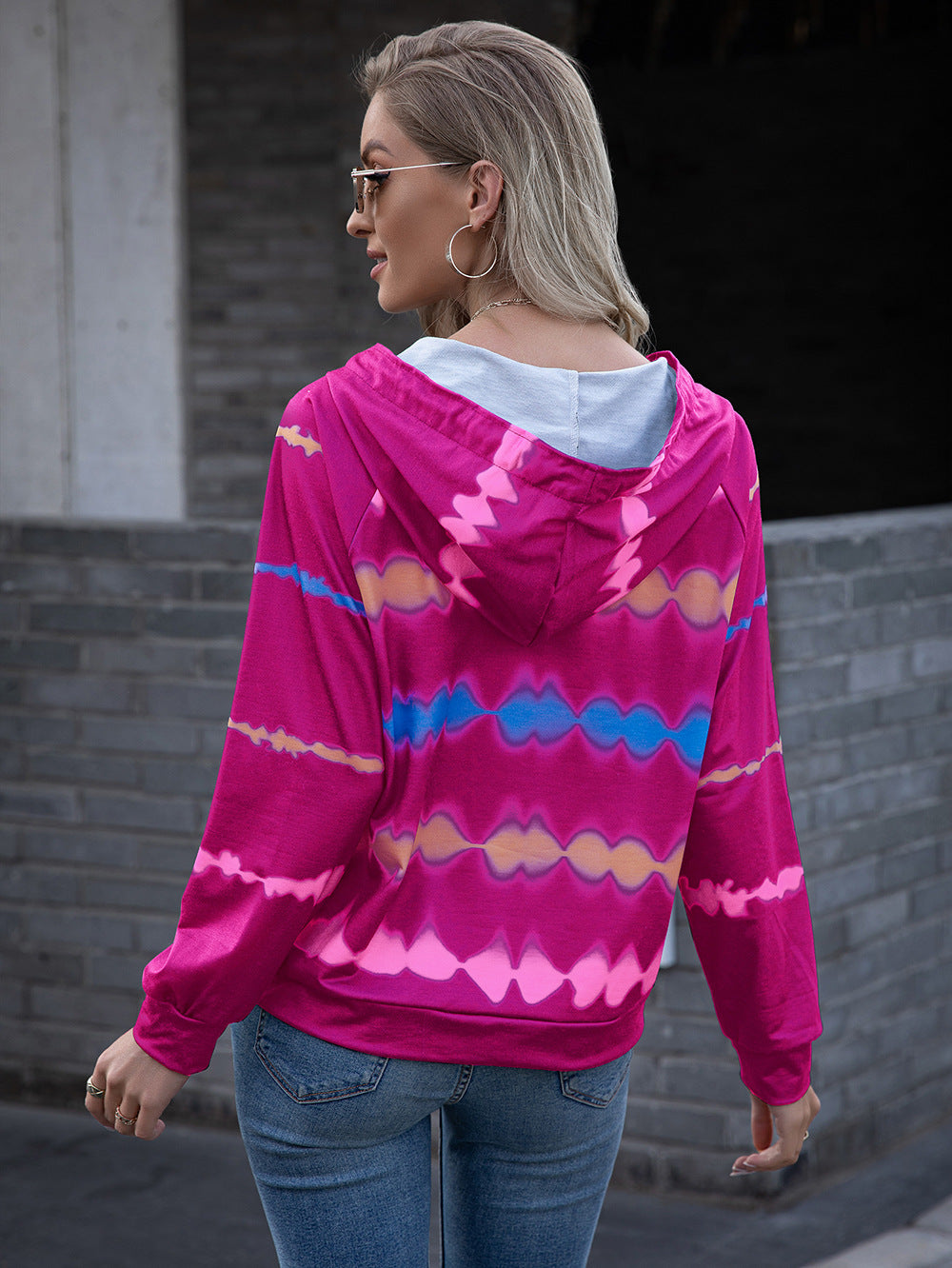 Tie Dye Raglan Sleeve Hoodie - FunkyPeacockStore (Store description)